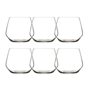 6 כוסות קריסטל ליין 560 מ"ל מבית המותג האיטלקי RCR