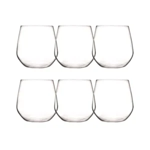 6 כוסות קריסטל ליין 380 מ"ל מבית המותג האיטלקי RCR