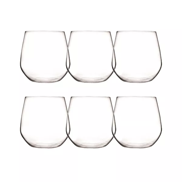 6 כוסות קריסטל ליין 380 מ"ל מבית המותג האיטלקי RCR