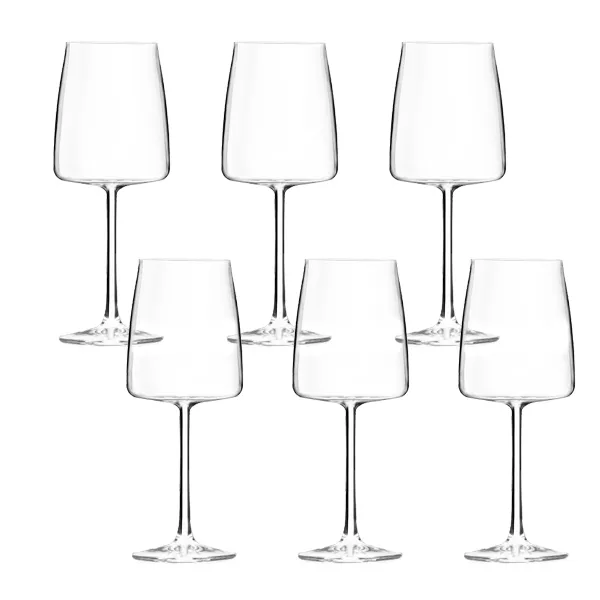 6 כוסות קריסטל ליין 650 מ"ל מבית המותג האיטלקי RCR